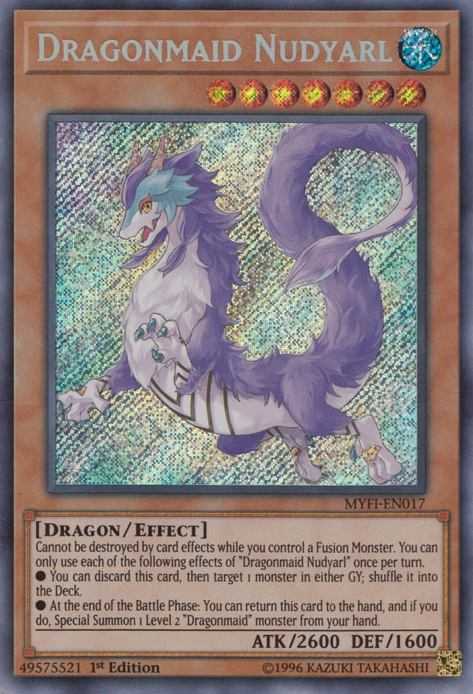 Dragonmaid Nudyarl [MYFI-EN017] Secret Rare | Odin's Place