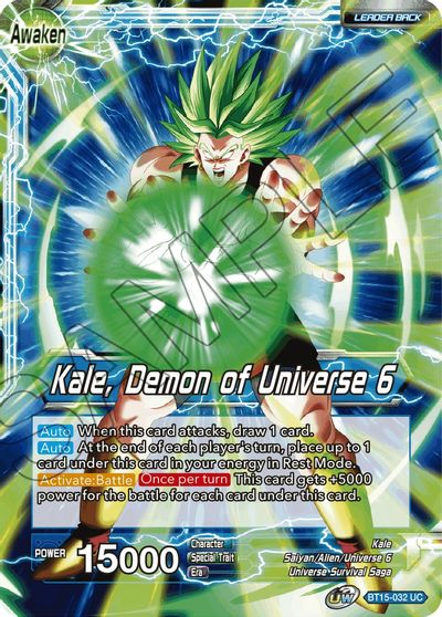 Kale // Kale, Demon of Universe 6 (BT15-032) [Saiyan Showdown] | Odin's Place