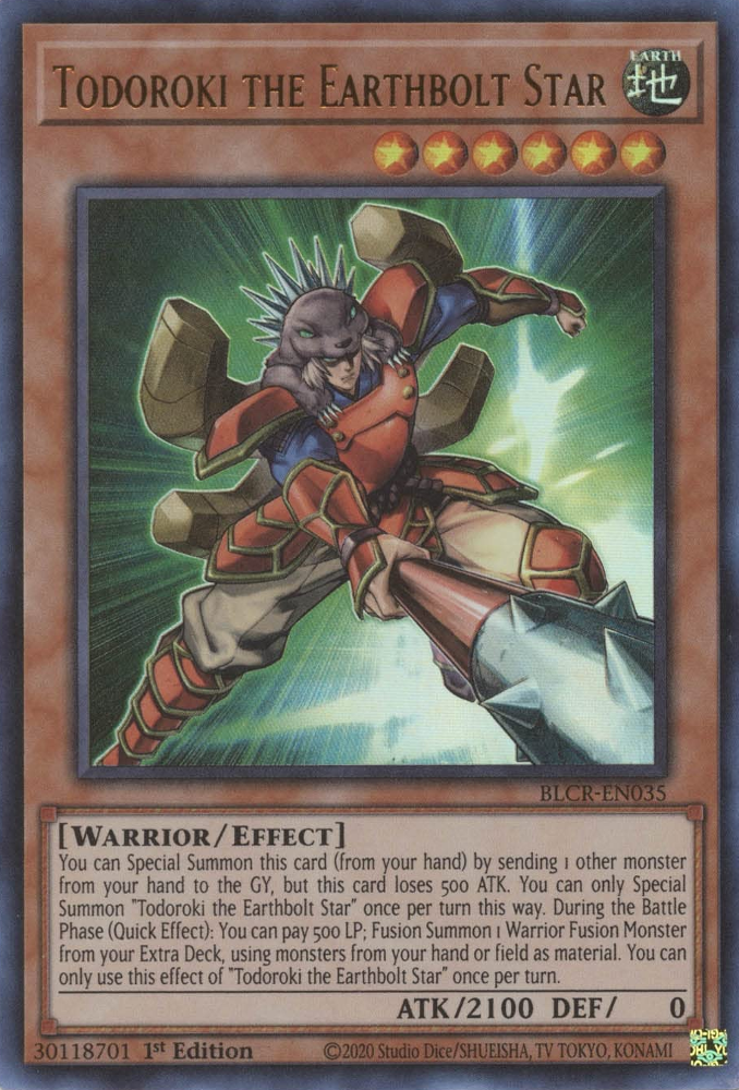Todoroki the Earthbolt Star [BLCR-EN035] Ultra Rare | Odin's Place