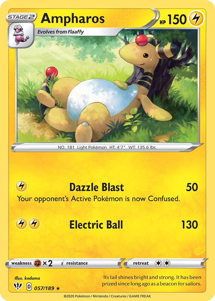 Ampharos (057/189) [Sword & Shield: Darkness Ablaze] | Odin's Place