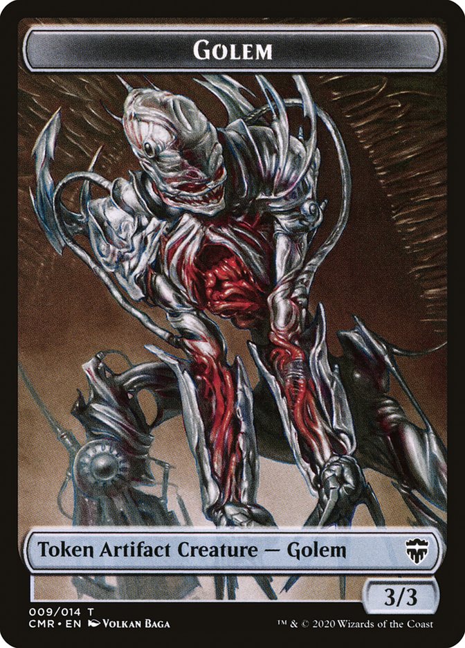 Golem // The Monarch Double-Sided Token [Commander Legends Tokens] | Odin's Place