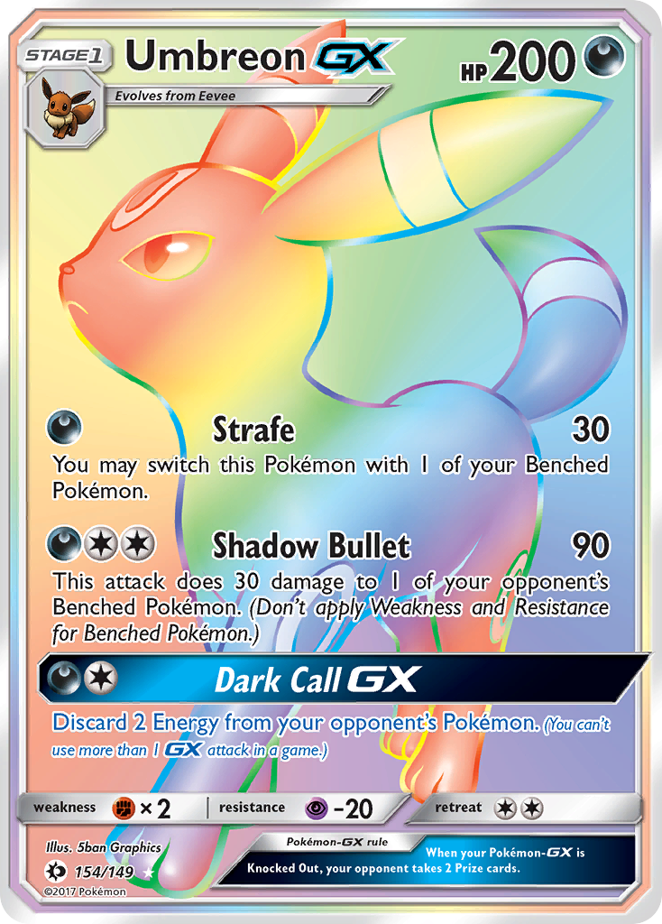 Umbreon GX (154/149) [Sun & Moon: Base Set] | Odin's Place