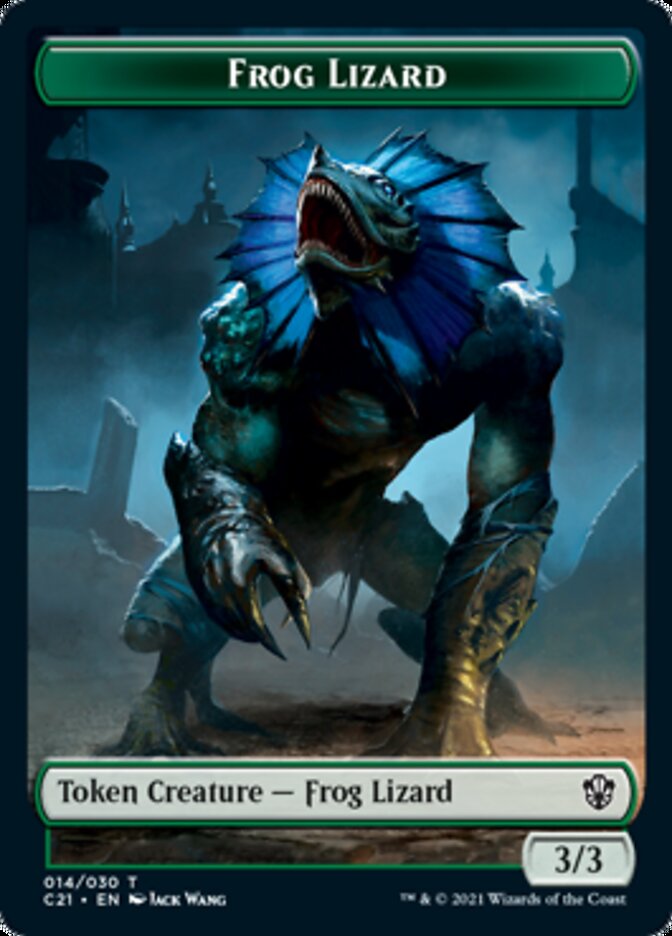Frog Lizard // Elephant Double-Sided Token [Commander 2021 Tokens] | Odin's Place