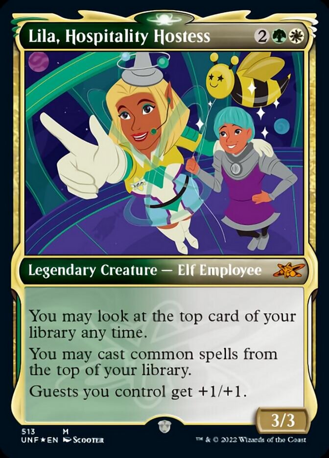 Lila, Hospitality Hostess (Showcase) (Galaxy Foil) [Unfinity] | Odin's Place