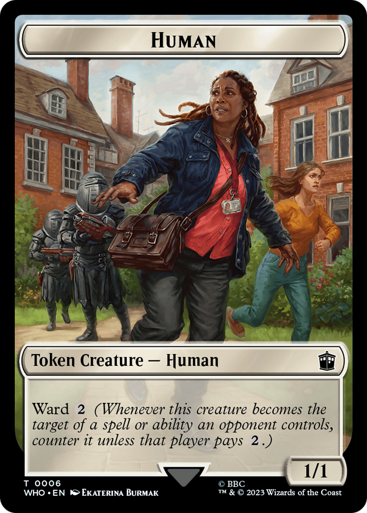 Human (0006) // Clue (0022) Double-Sided Token [Doctor Who Tokens] | Odin's Place
