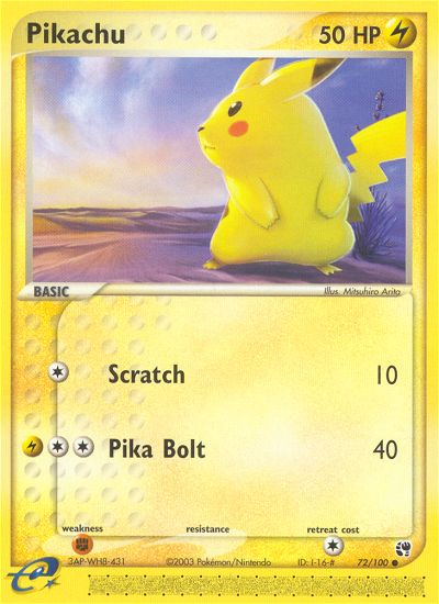 Pikachu (72/100) [EX: Sandstorm] | Odin's Place
