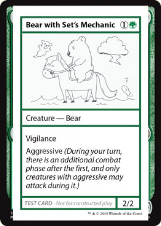Bear with Set's Mechanic (2021 Edition) [Mystery Booster Playtest Cards] | Odin's Place
