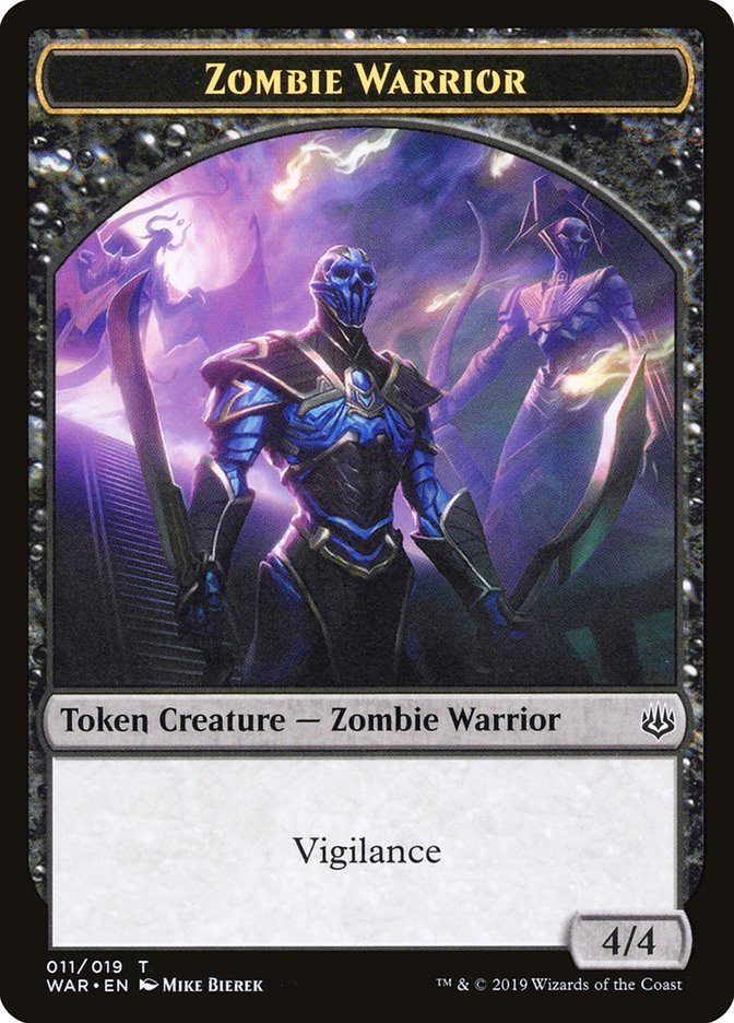 Zombie Warrior Token (11) [War of the Spark Tokens] | Odin's Place