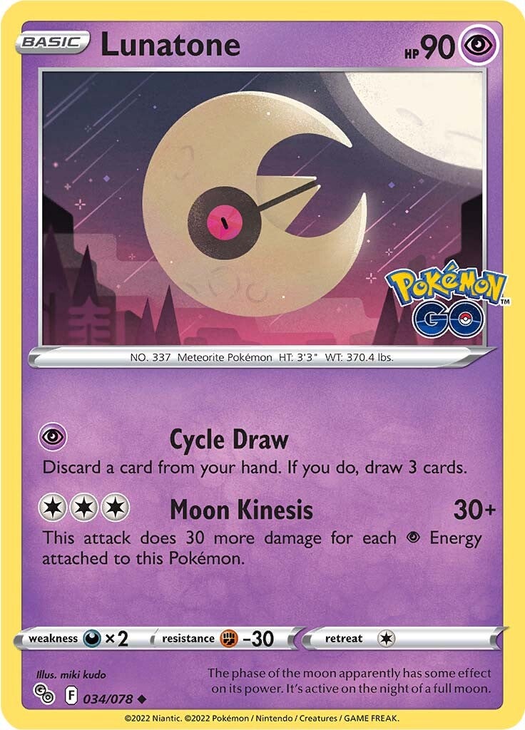 Lunatone (034/078) [Pokémon GO] | Odin's Place