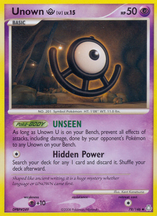Unown U (78/146) [Diamond & Pearl: Legends Awakened] | Odin's Place