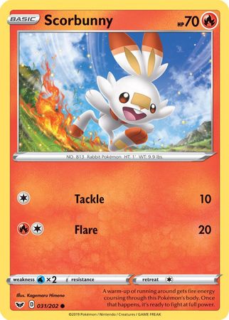 Scorbunny (031/202) (Premium Collection) [Sword & Shield: Base Set] | Odin's Place
