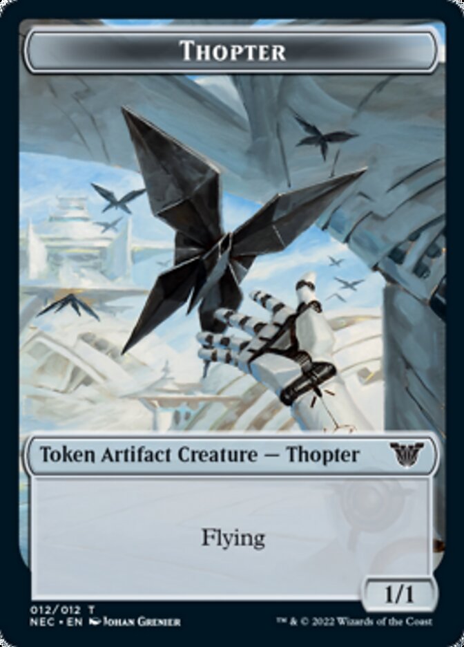 Thopter // Spirit (002) Double-Sided Token [Kamigawa: Neon Dynasty Commander Tokens] | Odin's Place
