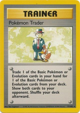 Pokemon Trader (77/102) [Base Set Unlimited] | Odin's Place