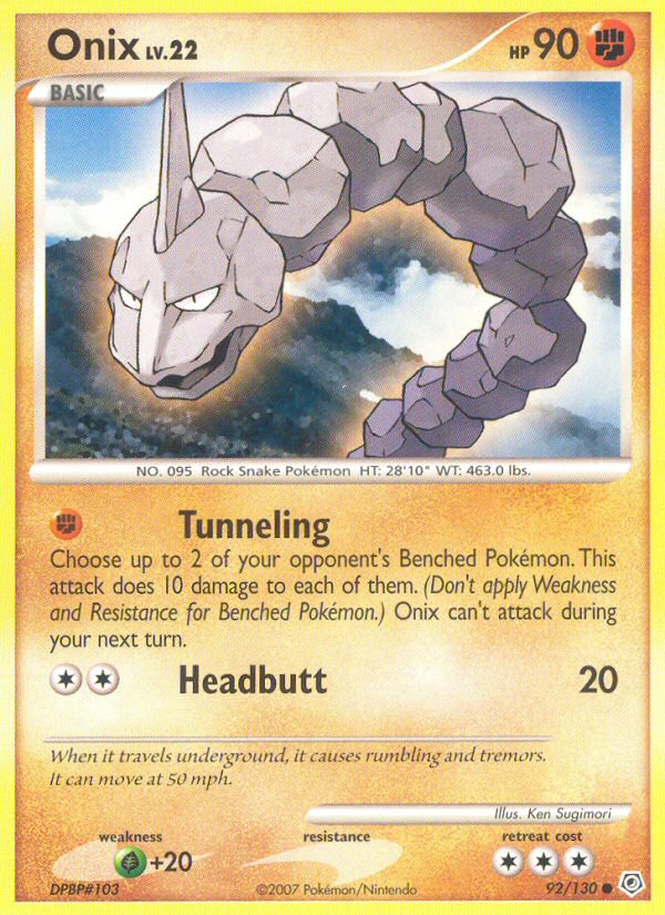Onix (92/130) [Diamond & Pearl: Base Set] | Odin's Place