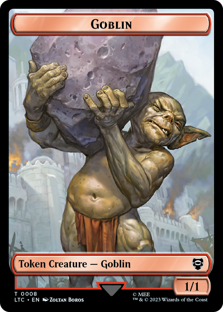 Goblin // Wraith Double-Sided Token [The Lord of the Rings: Tales of Middle-Earth Commander Tokens] | Odin's Place