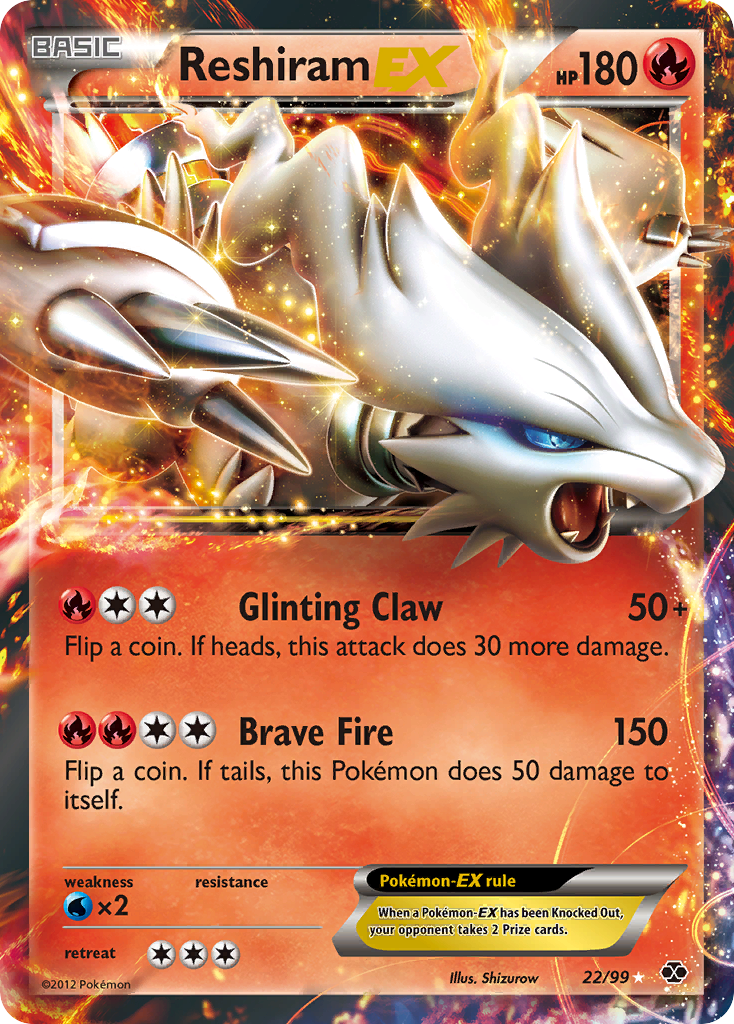 Reshiram EX (22/99) [Black & White: Next Destinies] | Odin's Place