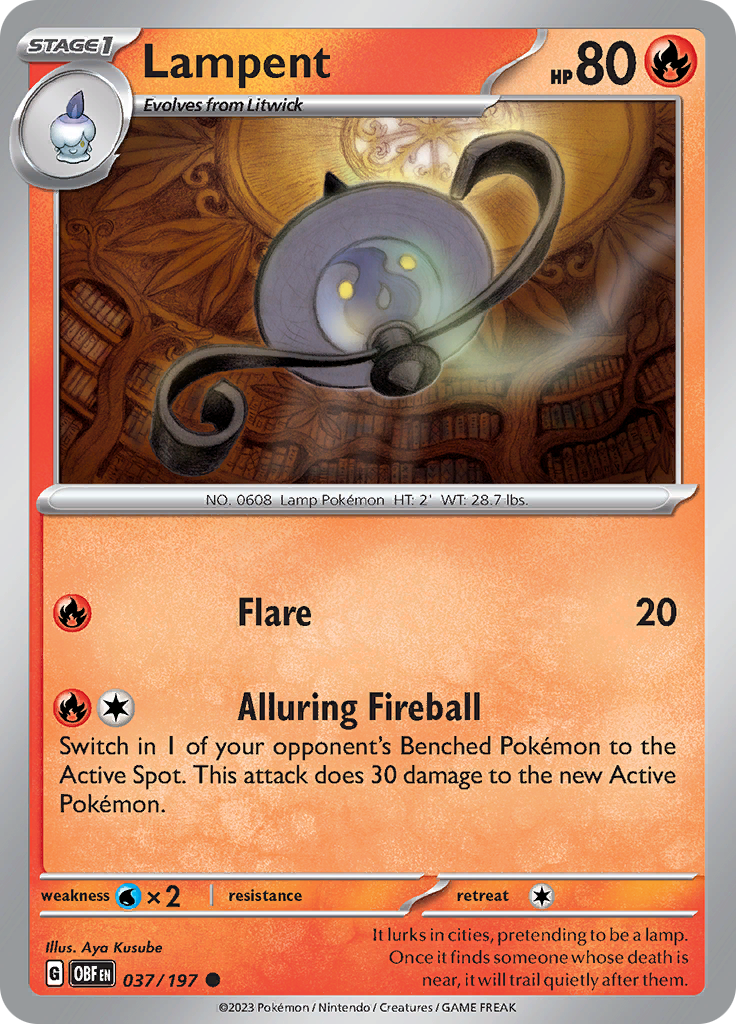 Lampent (037/197) [Scarlet & Violet: Obsidian Flames] | Odin's Place