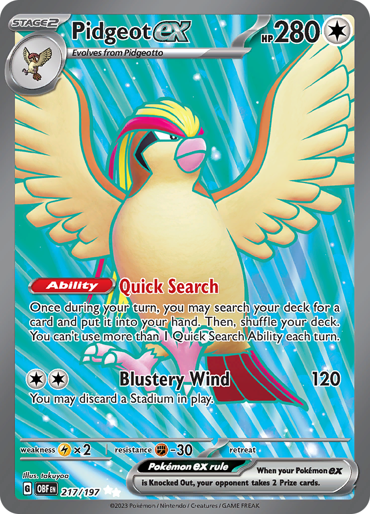Pidgeot ex (217/197) [Scarlet & Violet: Obsidian Flames] | Odin's Place