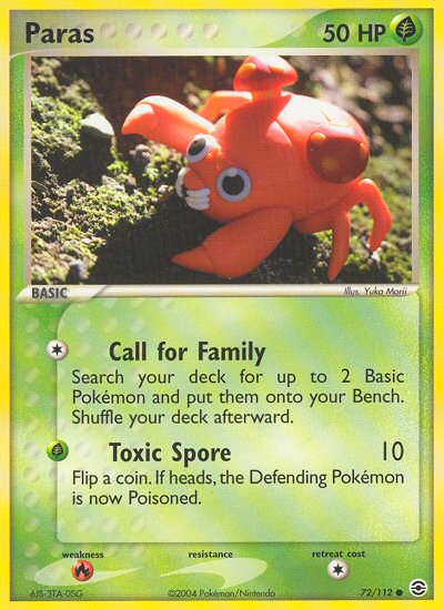 Paras (72/112) [EX: FireRed & LeafGreen] | Odin's Place