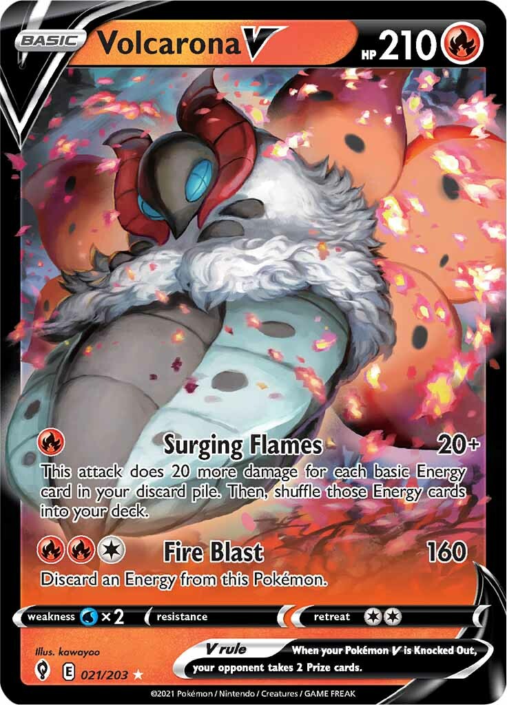 Volcarona V (021/203) [Sword & Shield: Evolving Skies] | Odin's Place