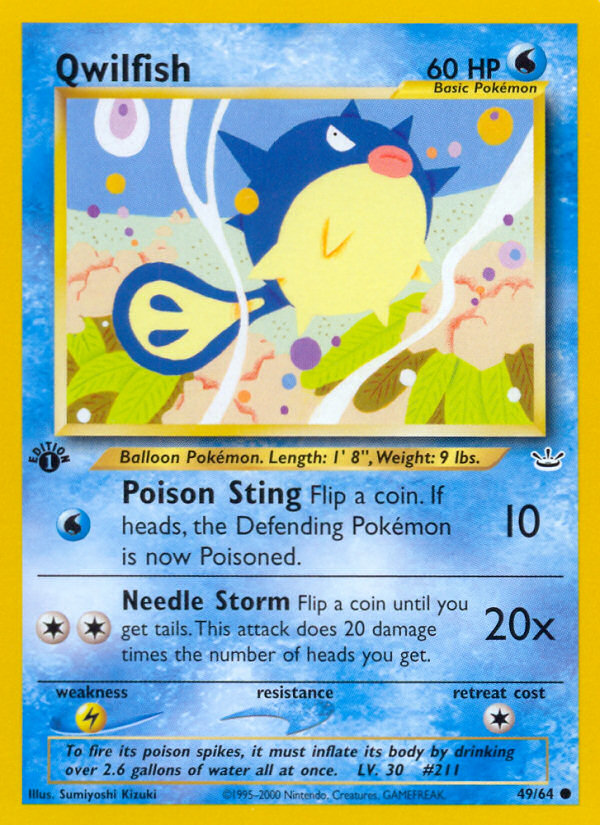 Qwilfish (49/64) [Neo Revelation 1st Edition] | Odin's Place
