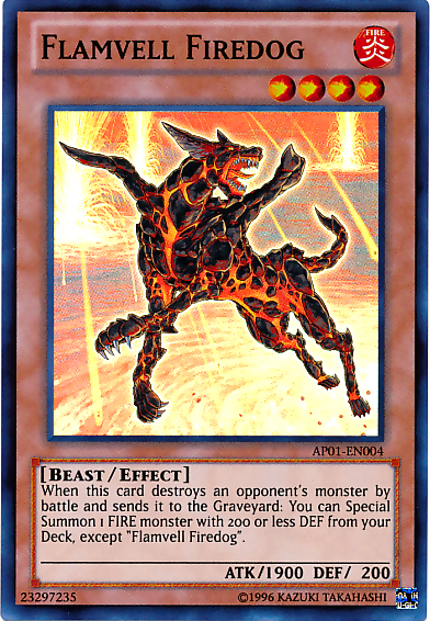 Flamvell Firedog [AP01-EN004] Super Rare | Odin's Place