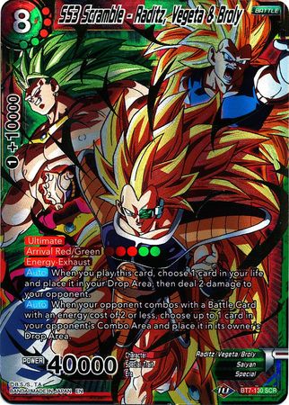 SS3 Scramble - Raditz, Vegeta & Broly (BT7-130) [Assault of the Saiyans] | Odin's Place