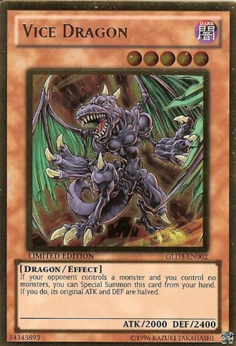 Vice Dragon [GLD3-EN002] Gold Rare | Odin's Place