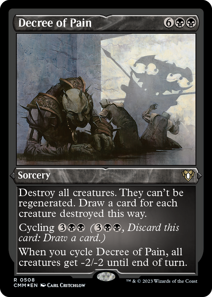 Decree of Pain (Foil Etched) [Commander Masters] | Odin's Place