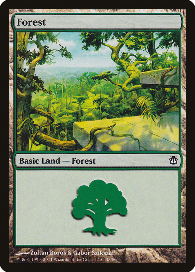 Forest (38) [Duel Decks: Ajani vs. Nicol Bolas] | Odin's Place
