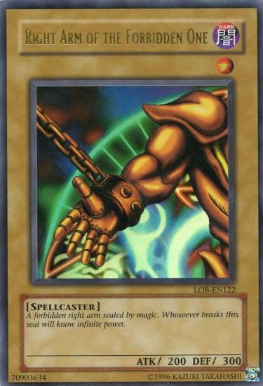 Right Arm of the Forbidden One [LOB-EN122] Ultra Rare | Odin's Place