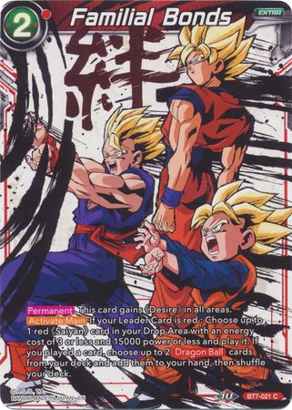 Familial Bonds (Alternate Art) (BT7-021) [Special Anniversary Set 2020] | Odin's Place