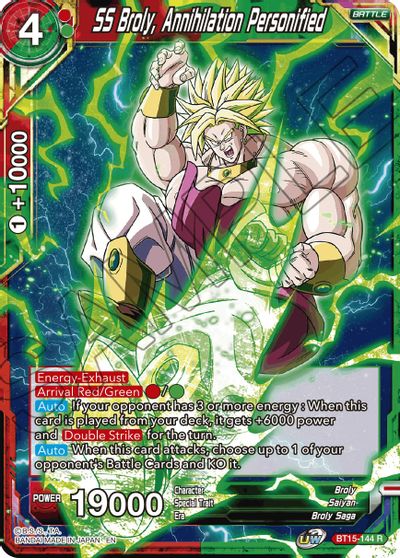 SS Broly, Annihilation Personified (BT15-144) [Saiyan Showdown] | Odin's Place
