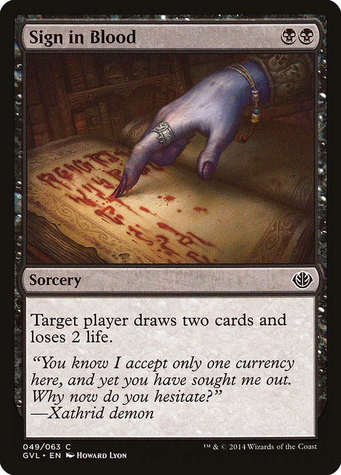 Sign in Blood (49) (Garruk vs. Liliana) [Duel Decks Anthology] | Odin's Place