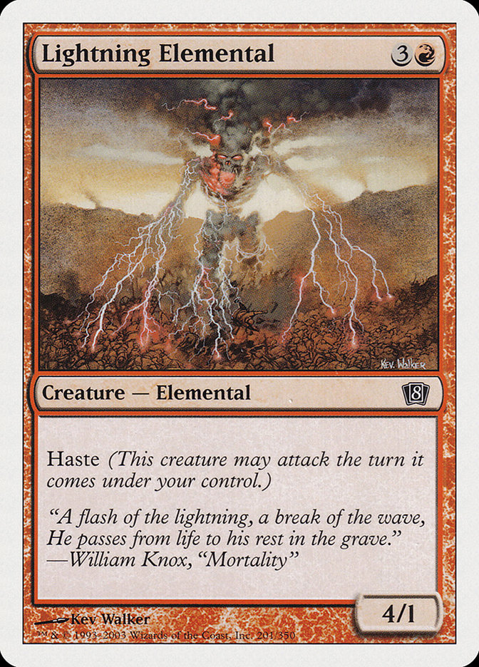 Lightning Elemental (201) [Eighth Edition] | Odin's Place