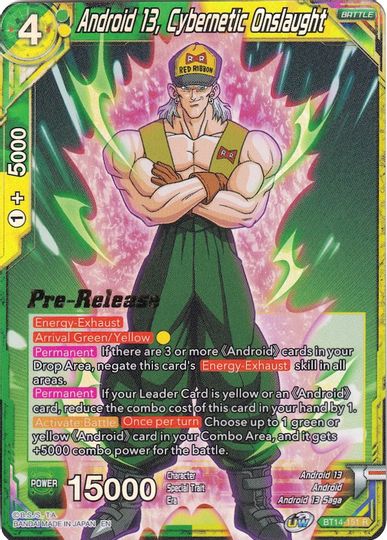 Android 13, Cybernetic Onslaught (BT14-151) [Cross Spirits Prerelease Promos] | Odin's Place