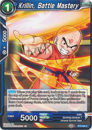 Krillin, Battle Mastery (BT9-028) [Universal Onslaught] | Odin's Place