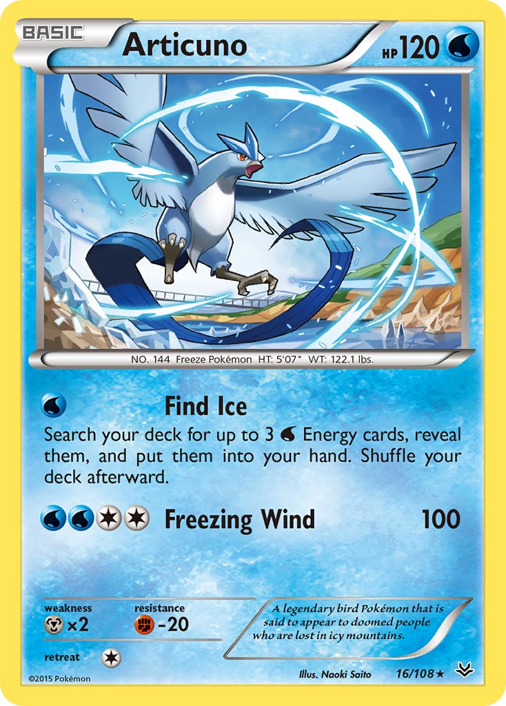 Articuno (16/108) (Theme Deck Exclusive) [XY: Roaring Skies] | Odin's Place
