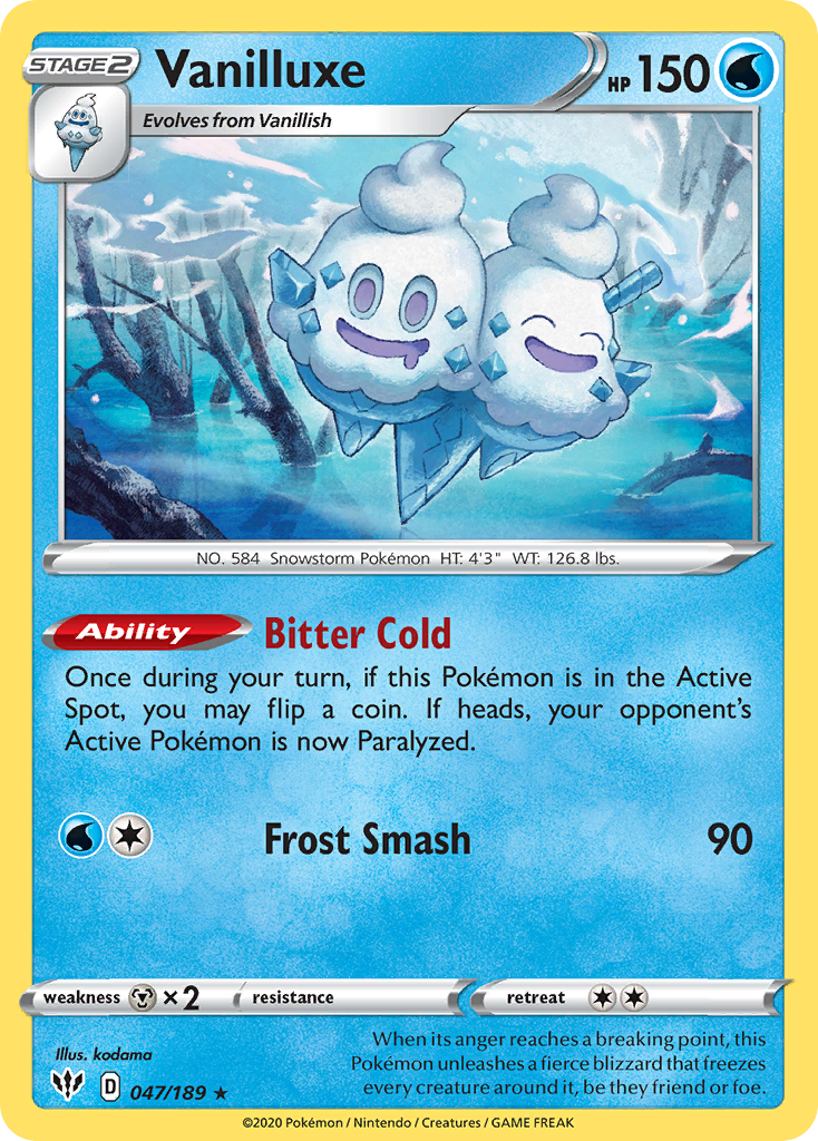 Vanilluxe (047/189) [Sword & Shield: Darkness Ablaze] | Odin's Place