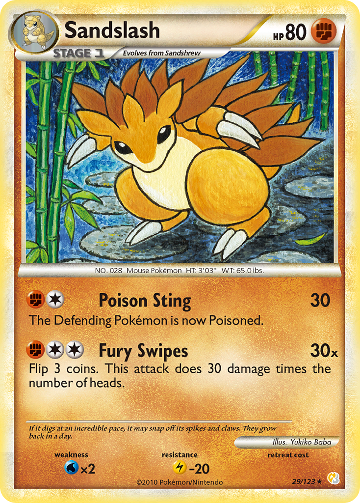 Sandslash (29/123) [HeartGold & SoulSilver: Base Set] | Odin's Place