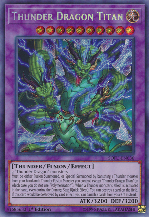 Thunder Dragon Titan [SOFU-EN036] Secret Rare | Odin's Place