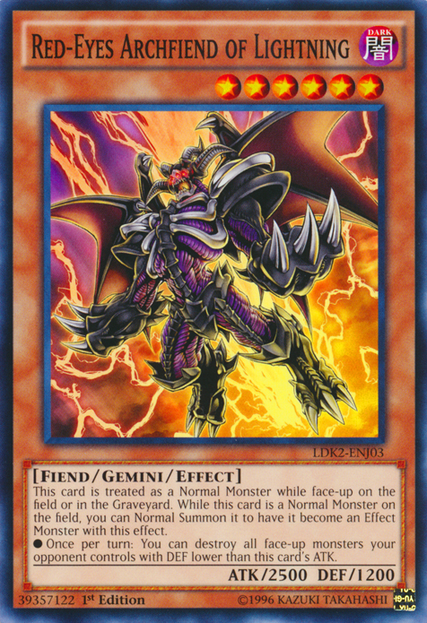 Red-Eyes Archfiend of Lightning [LDK2-ENJ03] Common | Odin's Place