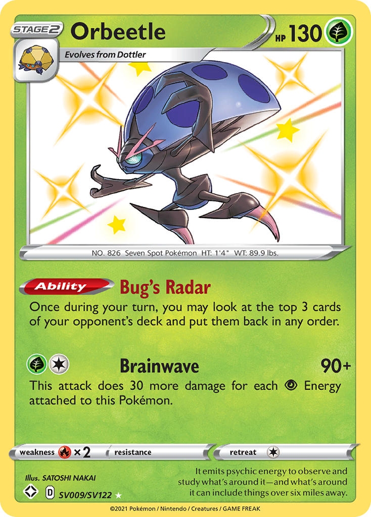 Orbeetle (SV009/SV122) [Sword & Shield: Shining Fates] | Odin's Place