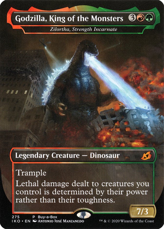 Zilortha, Strength Incarnate - Godzilla, King of the Monsters (Buy-A-Box) [Ikoria: Lair of Behemoths Promos] | Odin's Place