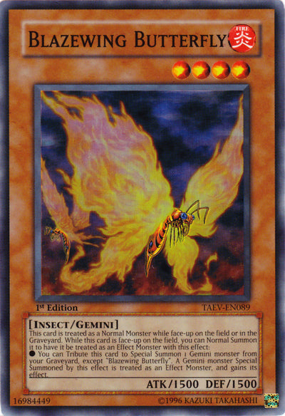 Blazewing Butterfly [TAEV-EN089] Super Rare | Odin's Place