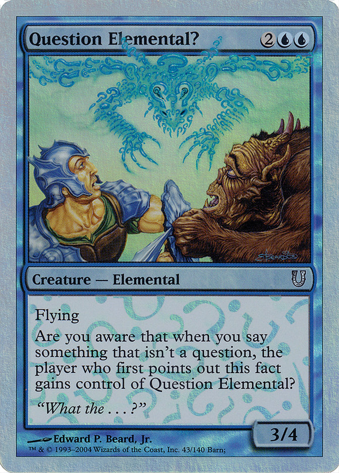 Question Elemental? (Alternate Foil) [Unhinged] | Odin's Place