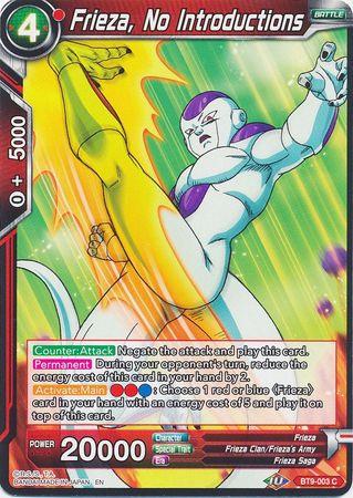 Frieza, No Introductions (BT9-003) [Universal Onslaught] | Odin's Place