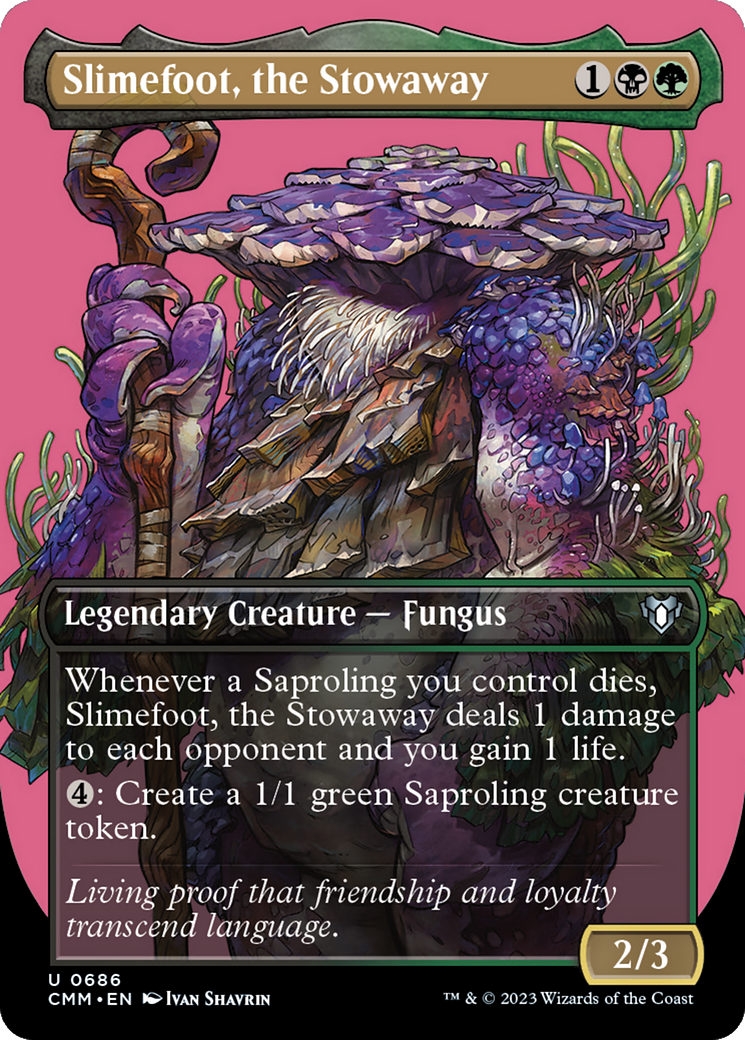 Slimefoot, the Stowaway (Borderless Profile) [Commander Masters] | Odin's Place