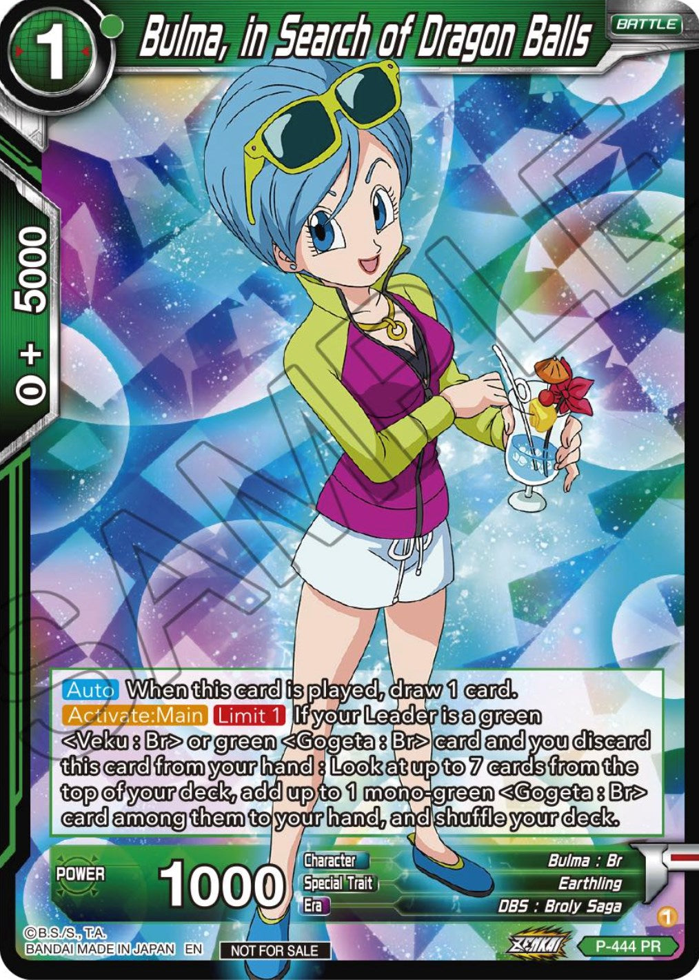 Bulma, In Search of Dragon Balls (Zenkai Series Tournament Pack Vol.2) (P-444) [Tournament Promotion Cards] | Odin's Place