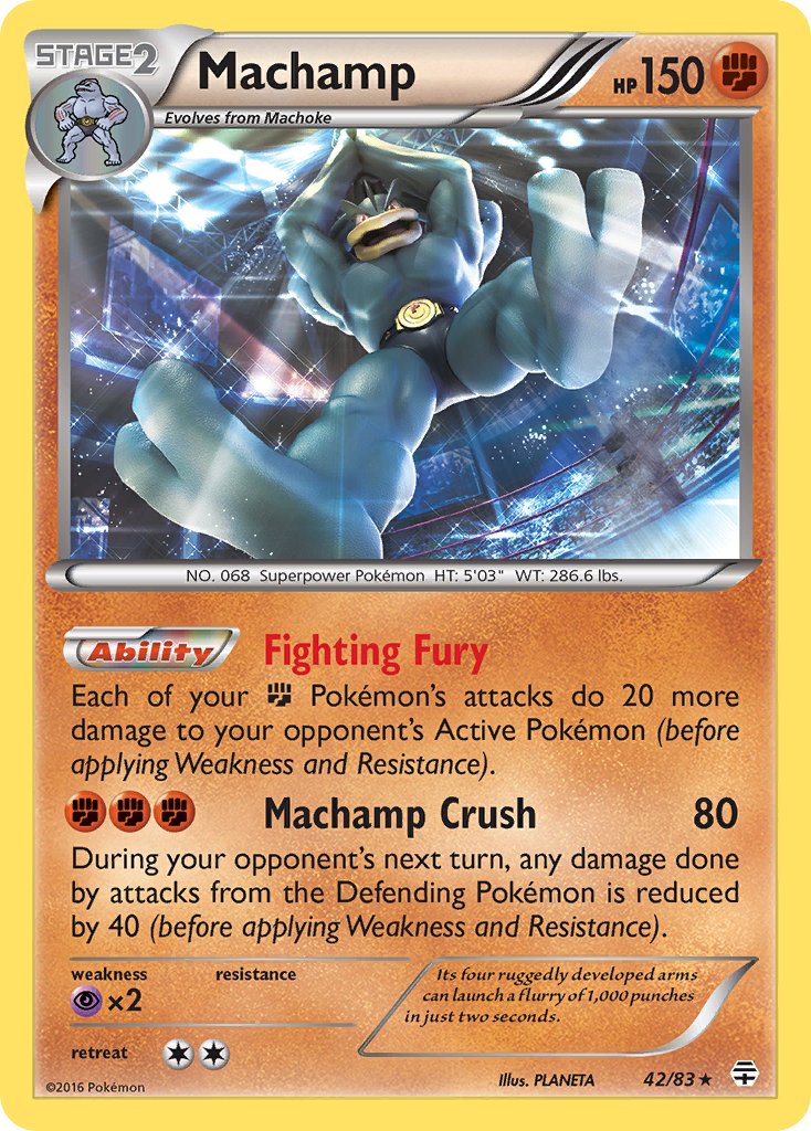 Machamp (42/83) (Theme Deck Exclusive) [XY: Furious Fists] | Odin's Place